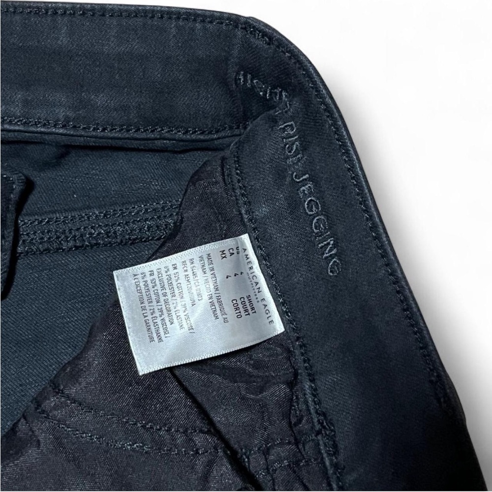 American Eagle Outfitters Black Distressed Jeggings - 4 SHORT - Picture 4 of 5